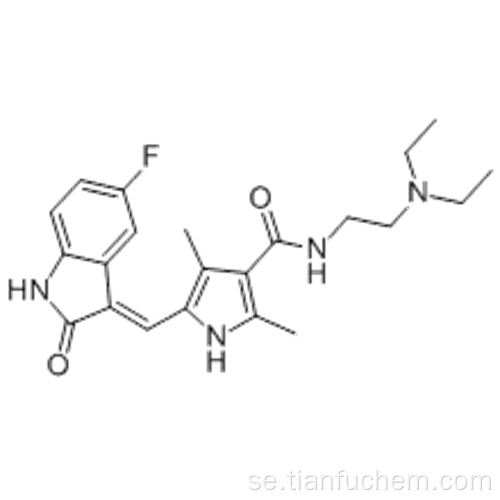 N- (2- (dietylamino) etyl) -5 - ((5-fluor-2-oxoindolin-3-yliden) metyl) -2,4-dimetyl-lH-pyrrol-3-karboxamid CAS 342641-94-5